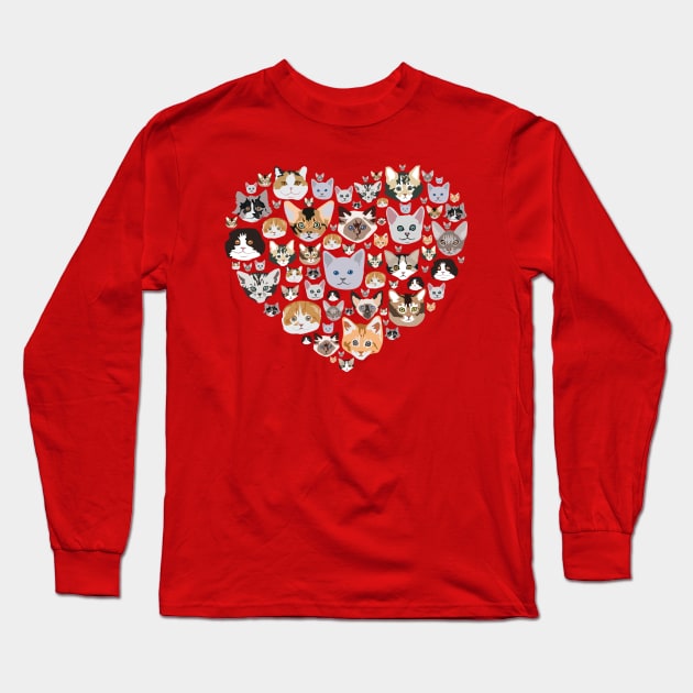 I LOVE CATS Long Sleeve T-Shirt by Bomdesignz